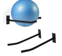 Asixxsix Support de Ballon d'exercice, Support de Stockage de Balle de Yoga en Métal de Fer, D'affichage de Boule de stabilité de Montage Mural, de Ballon de Médecine pour (Black)