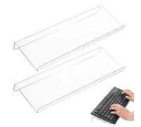 Asixxsix Support de Clavier D'ordinateur incliné pour Saisie Ergonomique, Support de Clavier avec Bande Antidérapante en Silicone, Plateau de 17x5,7x1,2 Pouces, Rehausseur de (Transparente)