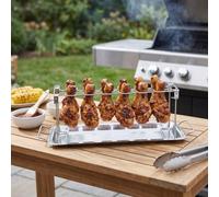 Asixxsix Support de Cuisse de Poulet en Acier Inoxydable avec Lèchefrite