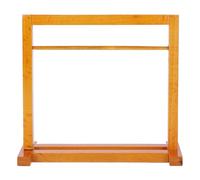 Asixxsix Support de Placard de Poupée à l'échelle 1:12, en Bois Composite et en Fer, Mini Cintre pour Vêtements de Poupée, Ensemble de 8 Cintres Dorés pour la Décoration du Mini Monde de la Maison de