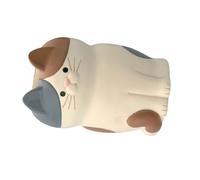 Asixxsix Support de Tablette de Téléphone Créatif, Ornement de Chat pour la Maison, Décoration de Bureau Mignonne pour Adolescents, Matériau en Résine Durable (Chat Tricolore Squat)