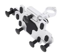 Asixxsix Support de Téléphone de Moto, Alliage d'aluminium Résistant aux Chocs avec Support Rotatif de Verrouillage à Cinq Griffes, Pince de Téléphone Universelle avec Ports Dégagés pour Guidon de