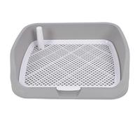 Asixxsix Support pour Tapis de Pipi pour Chien, Support pour Tapis de Dressage avec Mur Anti-éclaboussures, Toilettes pour Petits Animaux, Utilisation Intérieure et Extérieure, Facile à (Gray)