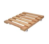 Asixxsix Support Roulant pour Planttes, Rouleau carré de 9,8 X 9,8 Pouces, Soutien en Bois Amovible avec 4 Roues Pivotantes à 360 Degrés pour Extérieur, Interieur, Grand Pot de Fleur, Patio