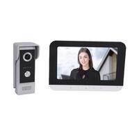 Asixxsix Système D'interphone Vidéo, Caméra de Sonnette Vidéo WiFi 1080P avec écran D'affichage de 7 Pouces, Déverrouillage à Distance de L'application Tuya, Système D'interphone (EU)