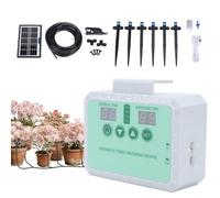 Asixxsix Système D'irrigation Goutte à Goutte Solaire, Pompe à Eau Solaire, Système D'irrigation à Automatique avec Minuterie, pour Plantes, Jardin Extérieur (WHITE)