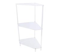 Asixxsix Table d'appoint Triangulaire Transparente en Acrylique, étagère d'angle à 3 Niveaux avec Verre trempé pour Le Rangement de la Salle de Bain et du Salon
