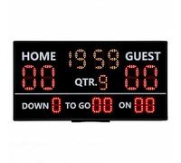 Asixxsix Tableau de Bord Professionnel, Gardien de Score LED à 14 Chiffres avec Télécommande, Tableau de Bord électronique alimenté par Batterie pour Les Jeux D'intérieur D'extérieu
