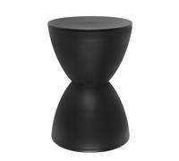 Asixxsix Tabouret Moderne en Forme de sablier, Tabouret d'appoint Rond pour se chausser, en polypropylène de Haute qualité, 43 x 30 cm, décoratif pour l'intérieur. (Black)