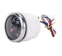 Asixxsix Tachymètre de 52 Mm, 0-3000 Tr/min avec Rapport de Vitesse Réglable de 1,0 à 360, Rétroéclairage à Sept Couleurs pour Camions, Tracteurs, Voitures, (Cadran noir lunette argentée CX6223)