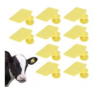 Asixxsix Tags D'oreille de Bétail 10pcs, TPU Imperméable 860-960MHz UHF U9 Chip Electronic Animal Tag Gestion des Animaux Suivi pour Chèvre de Chèvre de Mouton