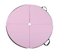 Asixxsix Tapis de Protection pour Pole Dance, Coussin de Protection Rond Pliable en PU EPE de 120cm pour Salle de Sport à Domicile, Coussin de sécurité pour Pole Dance (Rose)