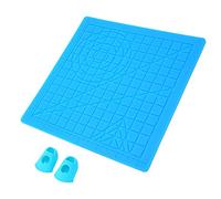 Asixxsix Tapis de Stylo 3D, Tapis de Conception 3D en Silicone épais et Flexible, Tampon de Modèle en Silicone avec Règle à échelle Claire, Modèles Multi-formes, 2 Capuchons de Doigts pour Enfants