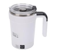 Asixxsix Tasse à Agitation Automatique, capacité de 380 Ml, Tasse à café Magnétique Automatique avec Affichage de la Température sur la Poignée, à Agitation électrique (WHITE)