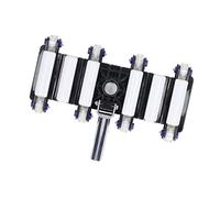 Asixxsix Tête de Brosse pour Aspirateur de Piscine 14 Pouces avec Roues et Brosses Latérales, Durable et Pratique, Piscine, Parc Aquatique, Aquarium, étang à Paisons
