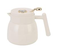 Asixxsix Thé Thermique, Cafetière Isolée à 880 Ml en Acier Inoxydable avec Affichage de Température Mécanique, Couvercle Fuite, Distributeur de café pour le thé à L'eau Chaude (WHITE)