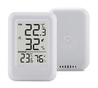 Asixxsix Thermomètre d'intérieur, Hygromètre Numérique sans Fil de Haute Précision, Moniteur de Température et d'humidité avec Grand écran LCD de 2,56 Pouces pour la Maison, le Bureau, la Serre,