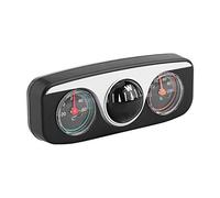 Asixxsix Thermomètre et Hygromètre 3 en 1 pour Voiture, Camion, Montage sur Tableau de Bord, pour Voitures, Bateaux, Camions Marins, Noir, Installation Facile, Lecture Fiable