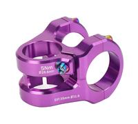 Asixxsix Tige de vélo, Tige Courte m t b 31.8mm Collier de Guidon CNC en Alliage d'aluminium, avec Design Creux, pour vélo de Montagne, vélo de Route, DIY Cycling (Purple)