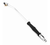 Asixxsix Tige Gonflable en Alliage de Zinc Résistant à l'usure, Tige D'outil de Réparation de Pneus de Conception à Double Usage pour Voiture, Remplissage Rapide de Type Crochet pour Le Gonflage des