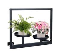 Asixxsix Tire D'image Porte-Plante Murale, étagère de Plante de Fenêtre en Métal pour Décoration Extérieure Intérieure, Support de Fleurs Moderne pour le Balcon de Salon