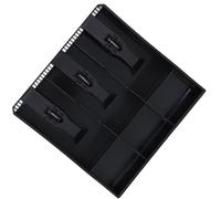 Asixxsix Tiroir de Caisse Eregistreuse, 9,6 X 9,6 X 1,4 Pouces Currency Portable Jusqu'à la Boîte de Rangement de l'organisateur Monétaire de Remplacement avec 3 Billets 3 PARTIMENTS Coins (Black)