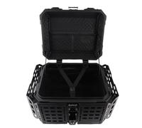 Asixxsix Top Case de Moto, Coffre Pliable en Aluminium de 45 L, étanche avec Verrouillage de sécurité à Dégagement Rapide, Coffre Arrière de Moto pour Le Rangement des Bagages du Casque (Black)