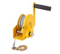 Asixxsix Treuil Manuel, Treuil Manuel Bidirectionnel en Acier allié Robuste à Verrouillage Automatique, capacité de 1 200 Lb avec Câble en Acier de 65,6 Pieds pour Bateau, Camion, Remorque,