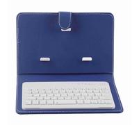 Asixxsix Universal Keyboard Case Stand, 4.5-6.8 inch, PU Leather, (Blue) | Housse de téléphone Folio avec clavier sans fil amovible, port micro USB, portée 10 m, pour iOS , saisie en voyage