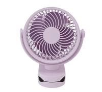 Asixxsix Ventilateur à Clipser, Rechargeable par USB, 4 Vitesses, Rotatif à 360°, Léger et Portable, avec Pince Robuste et Technologie Silencieuse, Petit Ventilateur Silencieux pour (PURPLE)
