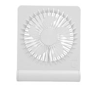 Asixxsix Ventilateur de bureau portable, rechargeable par USB, silencieux, petit, fonctionnant sur batterie, 3 vitesses réglables, refroidisseur de table pour bureau à domicile (WHITE)