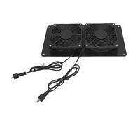 Asixxsix Ventilateur Solaire Double, Ventilateur Solaire 2200r/min, 43.4 CFM Débit d'air Ventilateur d'extraction et de Prise d'air Solaire pour Les poulaillers, Les abris, Les serres