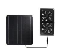 Asixxsix Ventilateur Solaire pour Poulailler, Panneau Solaire Monocristallin DC12V Haute Efficacité 2x3W avec Câble de 3 Mètres pour Poulailler, Serre, Hangar, Ventilation de Maison pour