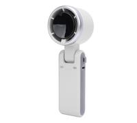 Asixxsix Ventilateur turbo portable, petit moteur sans balais à 5 vitesses avec écran numérique rechargeable et batterie 3600 mAh, ventilateur portable pour les voyages (WHITE)