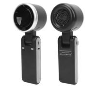 Asixxsix Ventilateur turbo portable, petit moteur sans balais à 5 vitesses avec écran numérique rechargeable et batterie 3600 mAh, ventilateur portable pour les voyages (gris foncé)