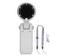 Asixxsix Ventilateur turbo portable, ventilateur portable rechargeable à 5 vitesses avec écran numérique et batterie intégrée de 3600 mAh, pour les voyages (WHITE)