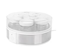 Asixxsix Yaourtière électrique 20W, machine à yaourt grec multifonctionnelle et portable avec 7 pots en verre pour confitures puddings milkshakes, chauffage à température constante