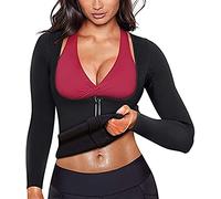 ASIYAN Combinaisons De Sauna S-3XL, Gilet Amincissant, Sudation Chemise Top Manches Longues Amincissante Ventre Plat Maigrir Sauna Shapewear Costume D'entraînement Formateur(XL)