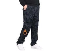 ASIYAN Pantalon Cargo d'hiver for Homme Thermique Long Doublé Multipoches for L'extérieur Coupe-Vent Thermique Polaire avec Plusieurs Poches, Tailles M À 5XL(Camouflage,4XL)