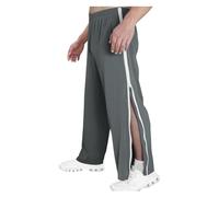 ASIYAN Pantalon De Jogging for Homme avec Fermeture Éclair M-3XL, Large Latérale sur La Jambe, Pantalon De Rééducation Ample for Femme À Ouvrir sur Le Côté, Pantalon De Sport Pantalons(Dark Gray,XL)