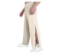 ASIYAN Pantalon De Jogging for Homme avec Fermeture Éclair M-3XL, Large Latérale sur La Jambe, Pantalon De Rééducation Ample for Femme À Ouvrir sur Le Côté, Pantalon De Sport Pantalons(Apricot,XXL)