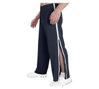 ASIYAN Pantalon De Jogging for Homme avec Fermeture Éclair M-3XL, Large Latérale sur La Jambe, Pantalon De Rééducation Ample for Femme À Ouvrir sur Le Côté, Pantalon De Sport Pantalons(Navy Blue,L)