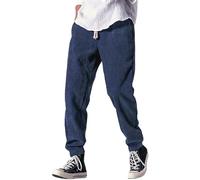 ASIYAN Pantalon De Jogging for Homme, Jogging en Velours Côtelé Doux Et Fluide, Confortable avec Taille Élastique Et Cordon De Serrage, Décontracté, Extérieur Et Quotidien(Blue,XXL)