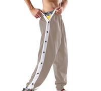 ASIYAN Pantalon De Rééducation for Homme avec Ouverture Latérale De Jogging Postopératoire De Survêtement Large De Tenue des Années 90 avec Boutons sur Le Côté, Vêtements De Sport(G,S)