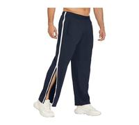 ASIYAN Pantalon De Rééducation Hommes Femmes Ouverture Latérale M-3XL, Pantalon De Jogging Baggy Jogger Jambe Ouverte Pantalon De Maison Pantalon De Survêtement De Sport(Navy Blue,3XL)