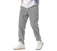 ASIYAN Pantalon Japonais en Velours pour Homme, Pantalon Homme, Côtelé Élégant en Velours Élastique Jogging Pantalons Hiver Chaud Casual avec Poche Et Cordon De Serrage Pants De Survêtement(Gray,L)