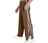 ASIYAN Pantalons De Rééducation for Femmes Et Hommes, Tailles M À 3XL, Pantalon De Jogging/Sweat-Shirt À Ceinture Élastique, Pantalon Cargo De Sport Long Grande Taille avec Poches(Light Brown,L)