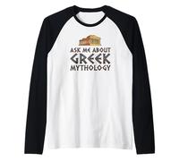Ask Me About Greek Mythology Parthénon Drôle Manche Raglan