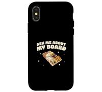 Ask Me About My Board Cool French Cuisine Charcuterie Artiste Coque pour iPhone X/XS