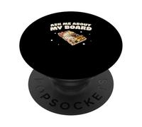 Ask Me About My Board Cool French Cuisine Charcuterie Artiste PopSockets PopGrip Adhésif